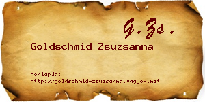 Goldschmid Zsuzsanna névjegykártya